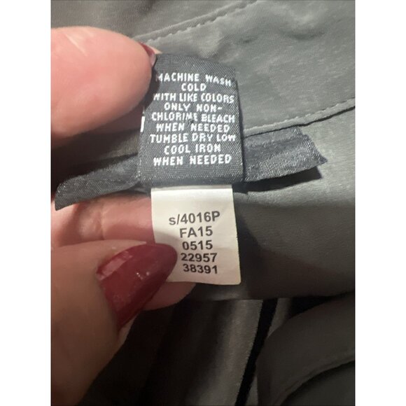 ALFANI Women's Zip Up Shirt Dress Military Safari Olive Green Roll Tab Sleeve12P - Picture 8 of 12